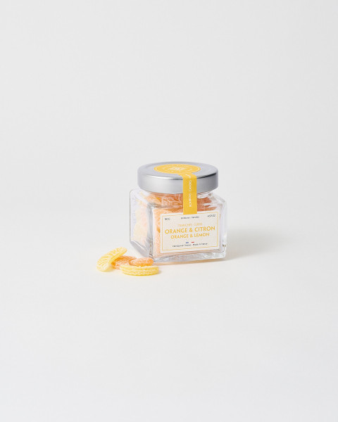 130g Orange & Lemon Candy Jar - Official Eiffel Tower Shop