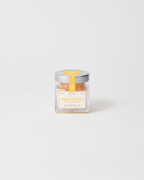 Tarro de caramelos de naranja y limón 130g - Tienda Torre Eiffel