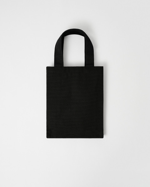 Mini Night Tote Bag in Black and Blue Cotton - Eiffel Tower Boutique