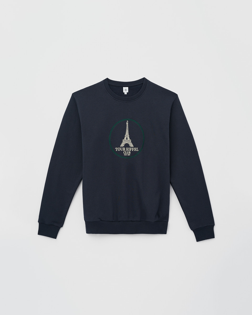 Blue and Green Cotton Sweater – Official Eiffel Tower Shop