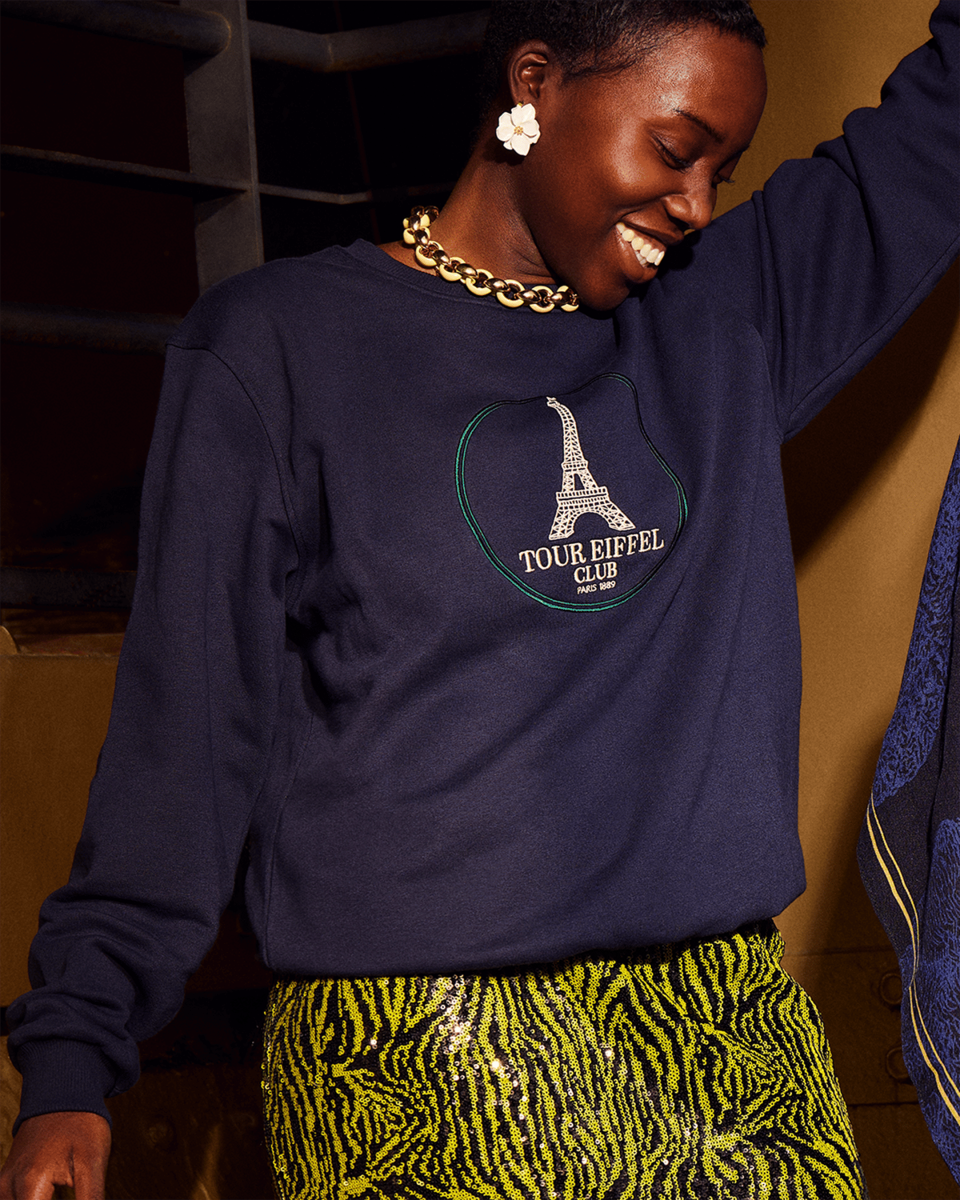 Jersey de algodón azul y verde – Tienda Oficial de la Torre Eiffel