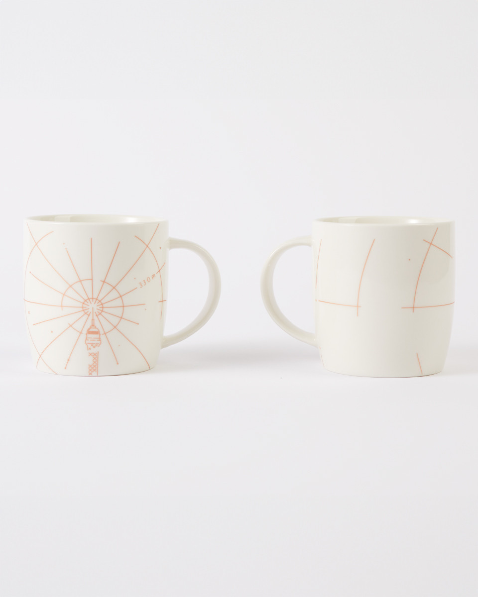 White Eiffel Tower Mug from the 330 Meters collection