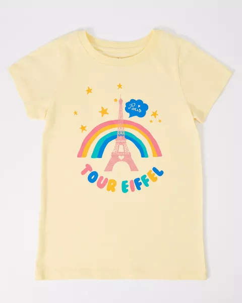 Camiseta infantil Arco íris con la Torre Eiffel