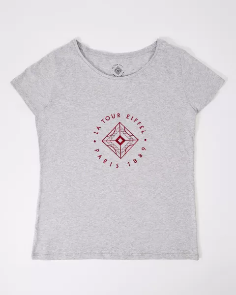 Camiseta Signature Gris Jaspeado - Tienda Oficial de la Torre Eiffel.